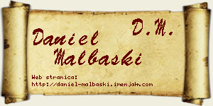 Daniel Malbaški vizit kartica
